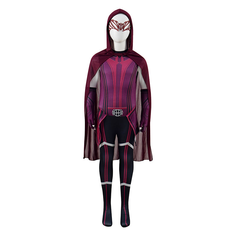 WandaVision Scarlet Witch Wanda Maximoff Kids Cosplay Costume Children Halloween Party Suit