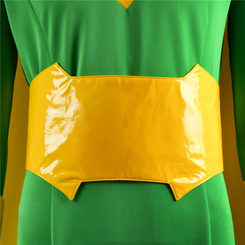 WandaVision Vision Cosplay Costume Green Jumpsuit Bodysuit Cape Full Set outfit For Sale