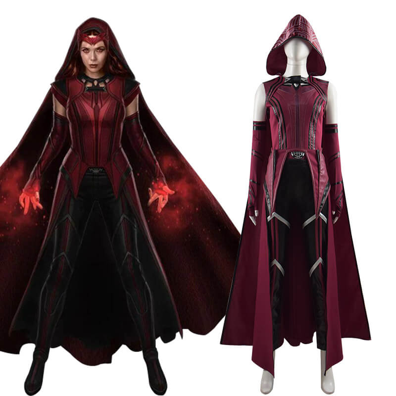 Wandavision Scarlet Witch Cloak Wanda Cape Cosplay Costumes