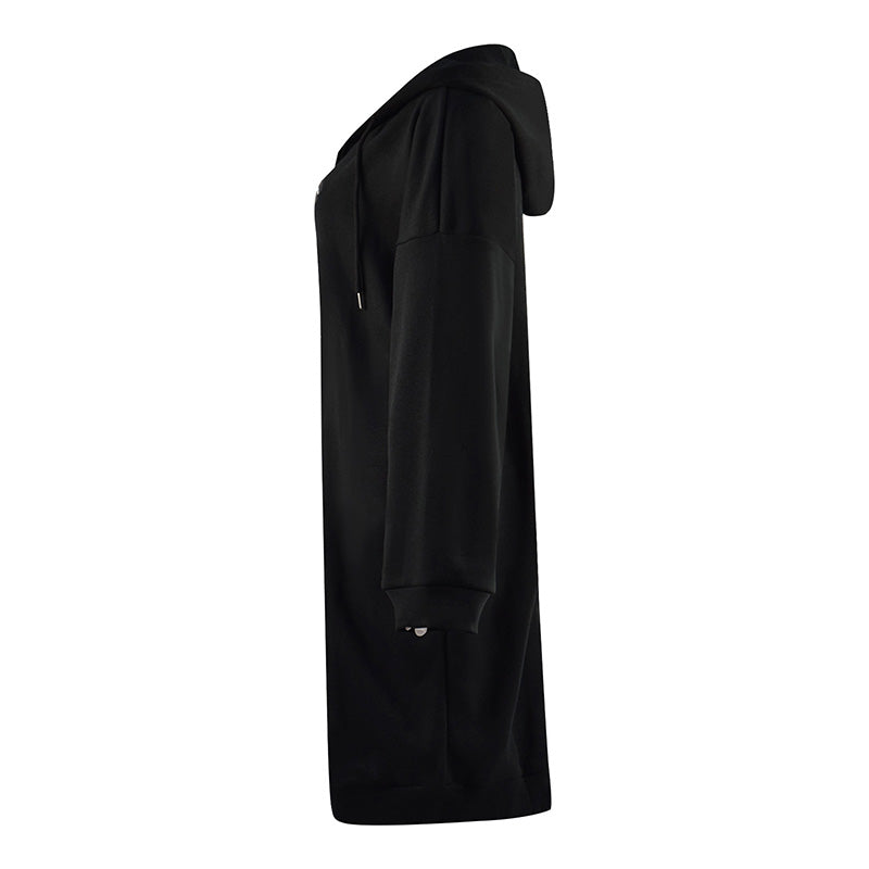 Wednesday Black Coat 2022 Wednesday Addams Cosplay Costumes Halloween Hoodie Long Coat