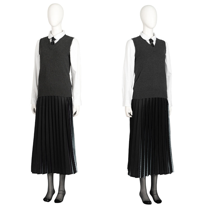 Wednesday Addams Costume The Addams Family Wednesday Cosplay Black School Uniform Halloween Outfit