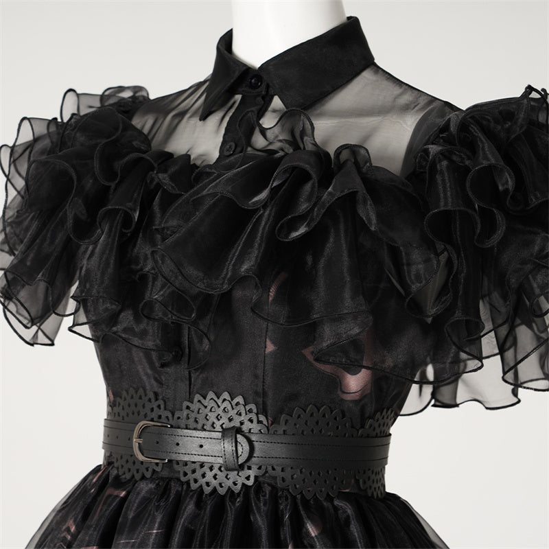 Wednesday Addams Dance Dress Wednesday Black Lace Dress Wednesday Fami ACcosplay Wednesday Addams Dance Dress Wednesday Black Lace Dress Wednesday Fami ACcosplay