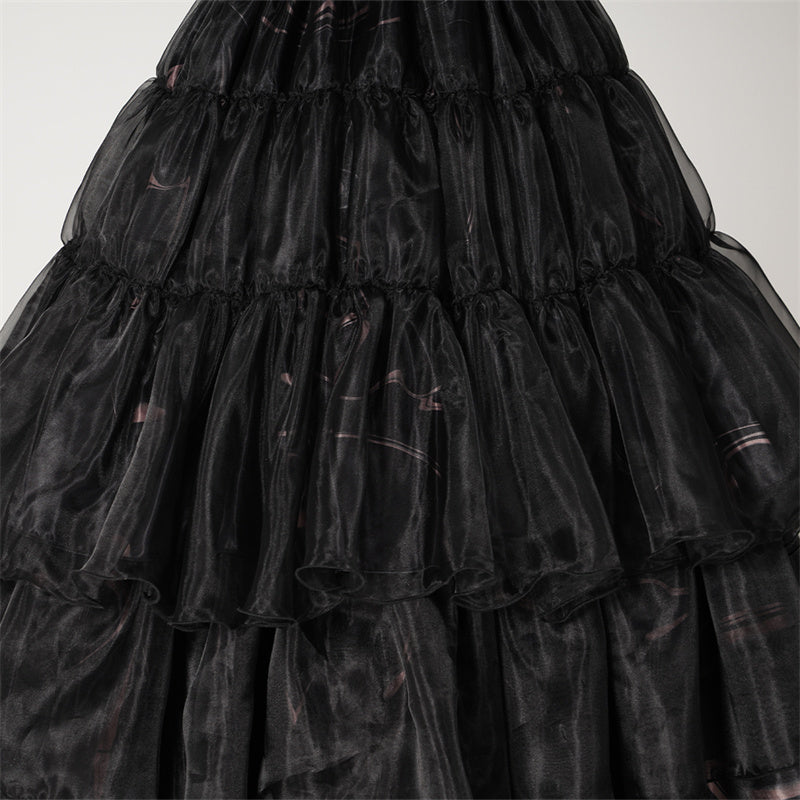 wednesday black lace dress Wednesday Addams Black Dancing Dress Adults Wren Amber Clothing