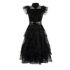 Wednesday Black Dress 2022 Wednesday Addams Raven Dance Dress Cosplay Costumes Halloween Dress