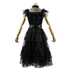 Wednesday Black Dress 2022 Wednesday Addams Raven Dance Dress Cosplay Costumes Halloween Dress