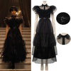 Wednesday Addams Dress 2022 Wednesday Addams Raven Black Party Dance Dress Cosplay Costumes