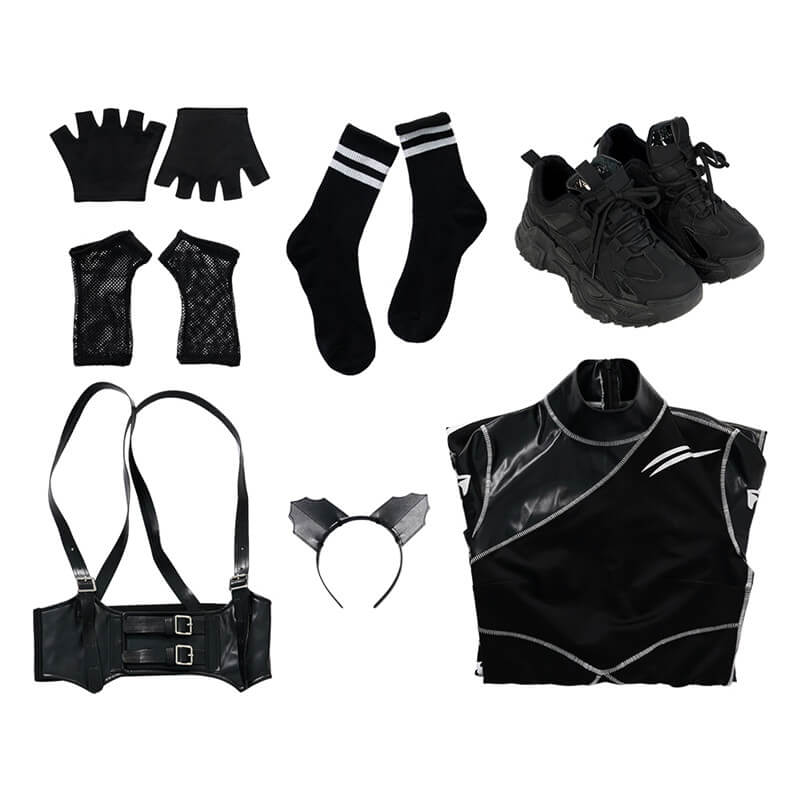 Wednesday Addams Cat Costume Wednesday Cat Suit Wednesday 2022 Cosplay Wig Costume ACcosplay