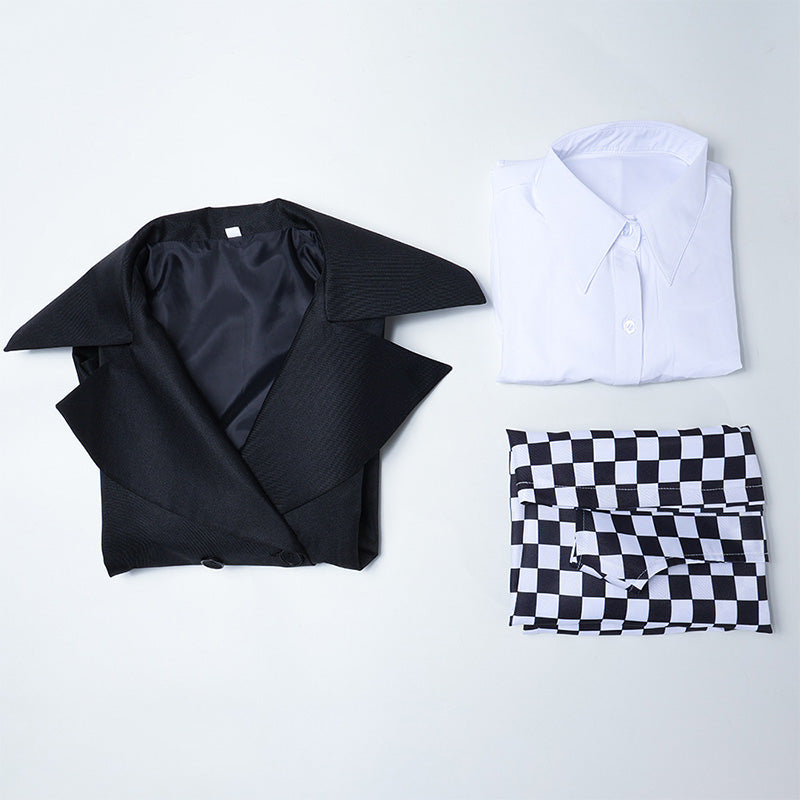 Wednesday Short Coat Wednesday Addams Plaid Dress Baseball Uniform Cosplay Costume Halloween Outfit