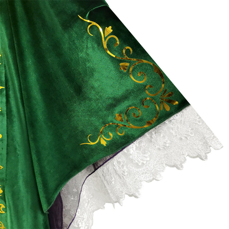 2022 Hocus Pocus 2 Winifred Sanderson Cosplay Costume Green Dress Halloween Suit