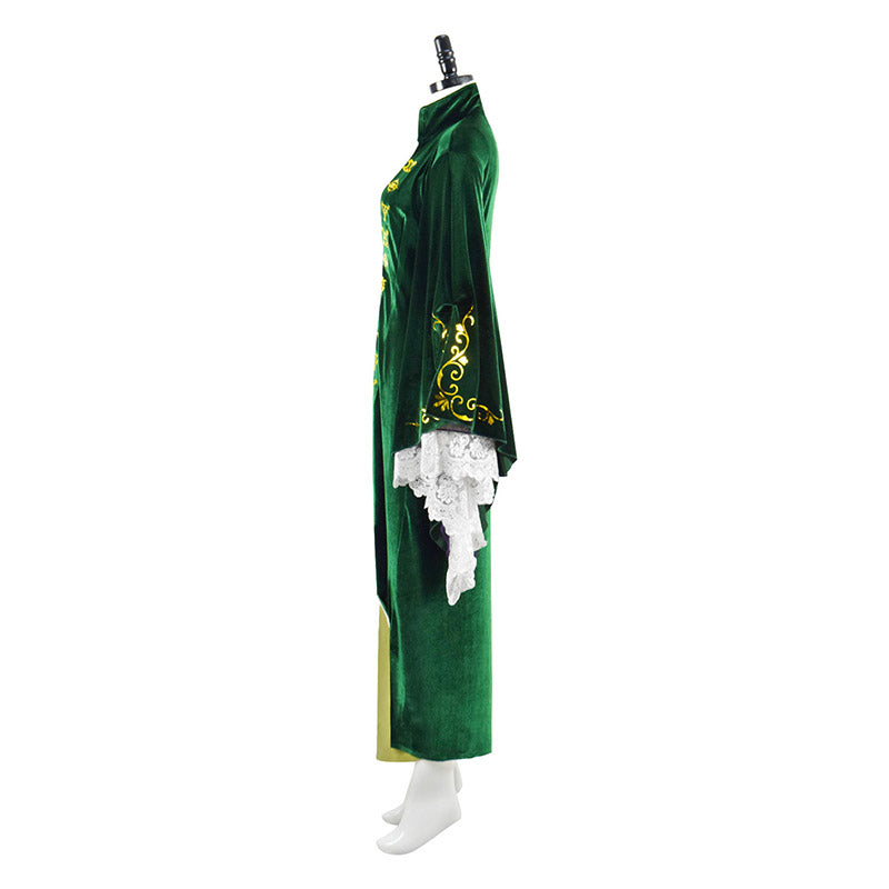 2022 Hocus Pocus 2 Winifred Sanderson Cosplay Costume Green Dress Halloween Suit