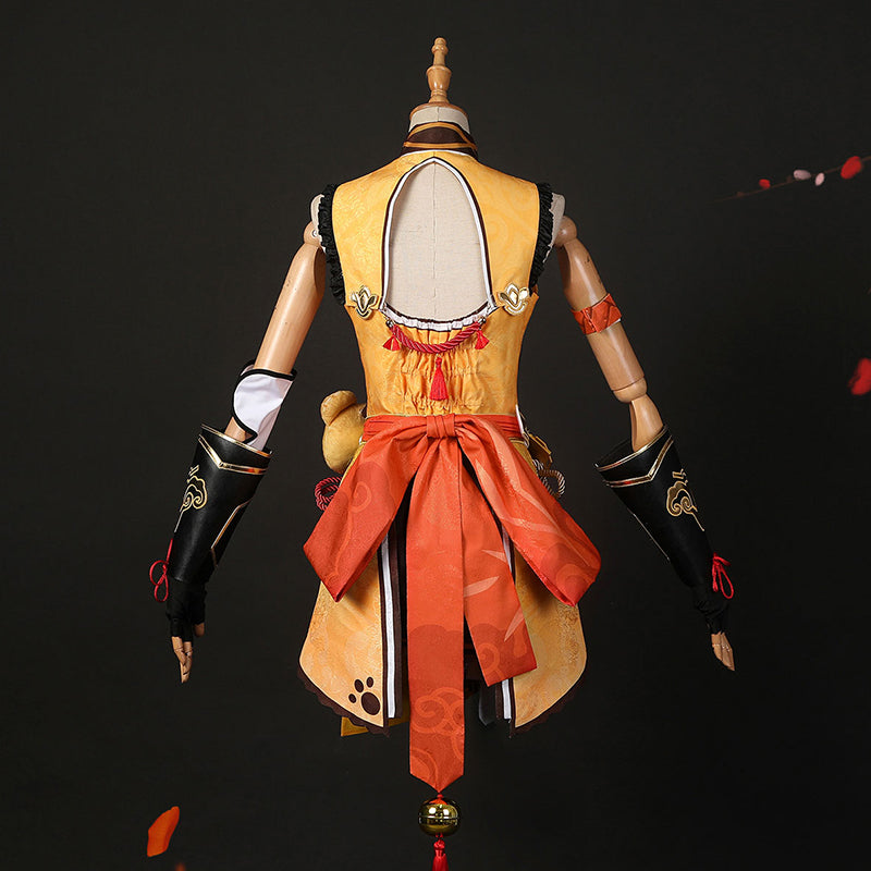 Genshin Impact Xiangling Cosplay Costume Game Mǎo Xiānglíng Dress Halloween Party Outfit