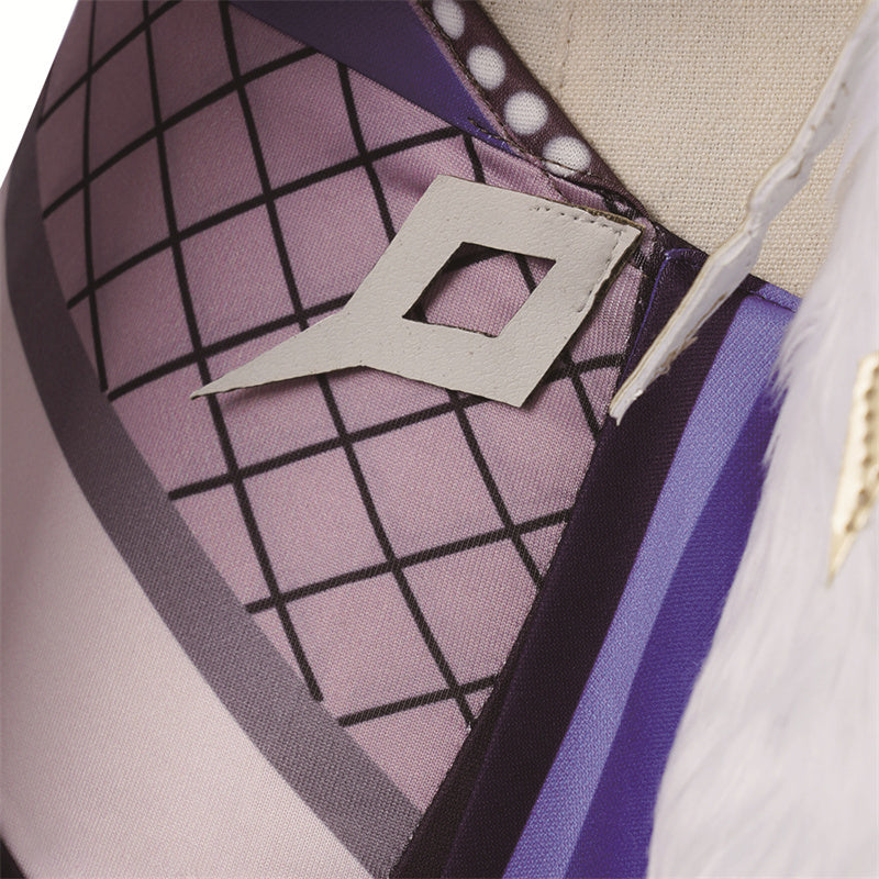 Genshin Impact Yelan Cosplay Costume Gameplay Character Yelan Night Orchid Purple Uniform Halloween Party Suit