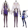 Genshin Impact Yelan Cosplay Costume Gameplay Character Yelan Night Orchid Purple Uniform Halloween Party Suit