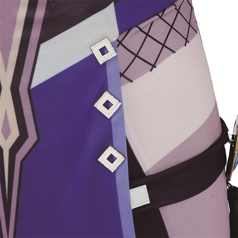 Genshin Impact Yelan Cosplay Costume Gameplay Character Yelan Night Orchid Purple Uniform Halloween Party Suit