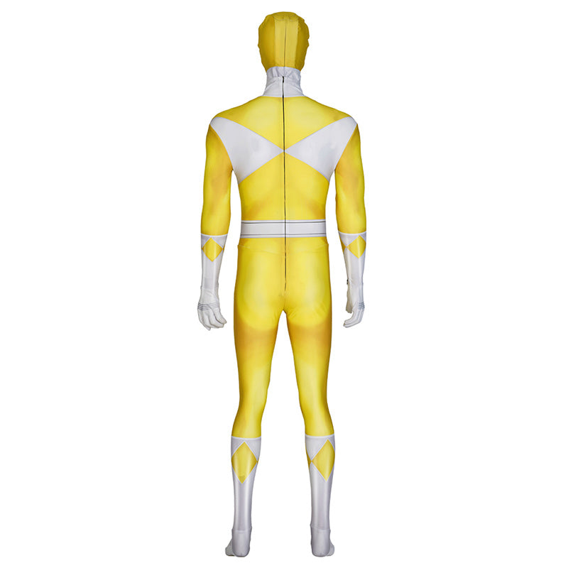 2023 Power Rangers Yellow Ranger Cosplay Costume Saber Tiger Boy Jumpsuit