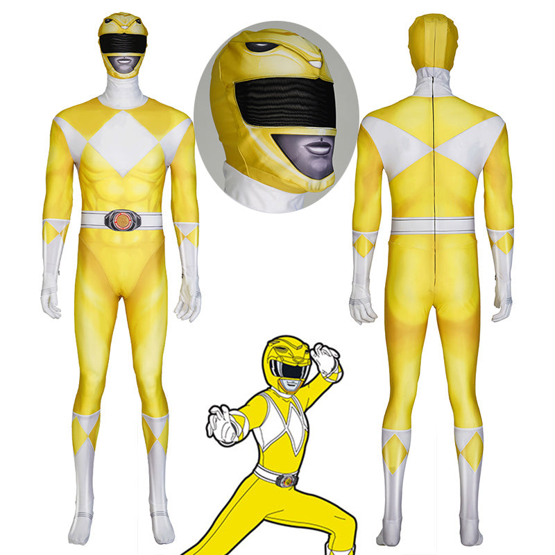Yellow Ranger Mighty Morphin Power Rangers Varsity Jacket - AnimeBape