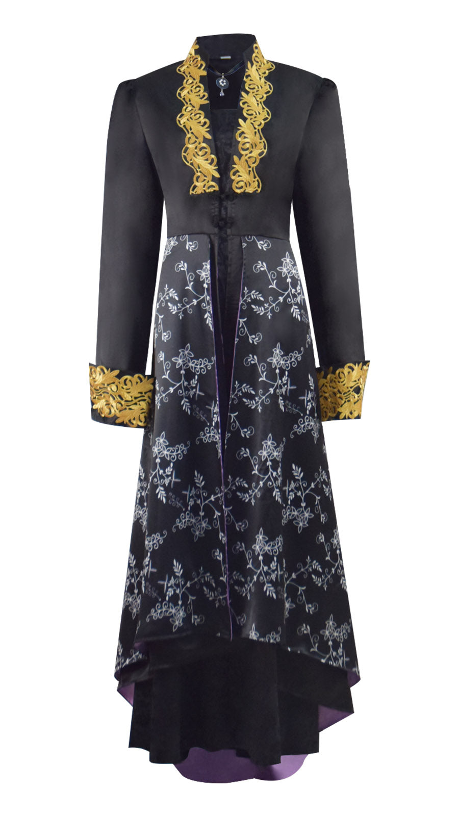 The Witcher Season 2 Costumes Yennefer Cosplay Black Coat Dress