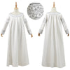 The Rings of Power Season 1 Young Galadriel Cosplay Costume Elf Princess White Dress