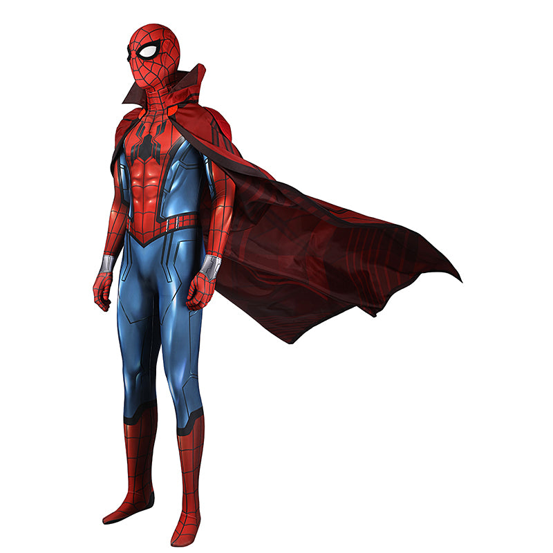What If Cosplay Zombie Hunter Costume Spiderman Jumpsuit With Cloak