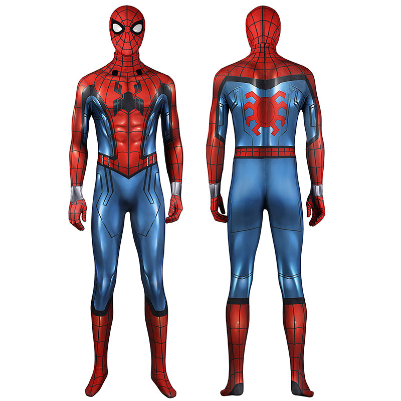 What If Cosplay Zombie Hunter Costume Spiderman Jumpsuit With Cloak